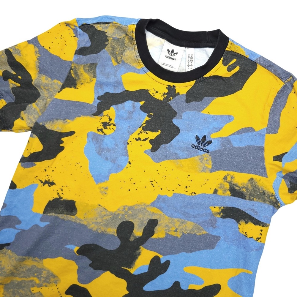 Adidas Shirt Mens M Multicolor Camo Graphic Crewneck Short Sleeve Tee Streetwear
